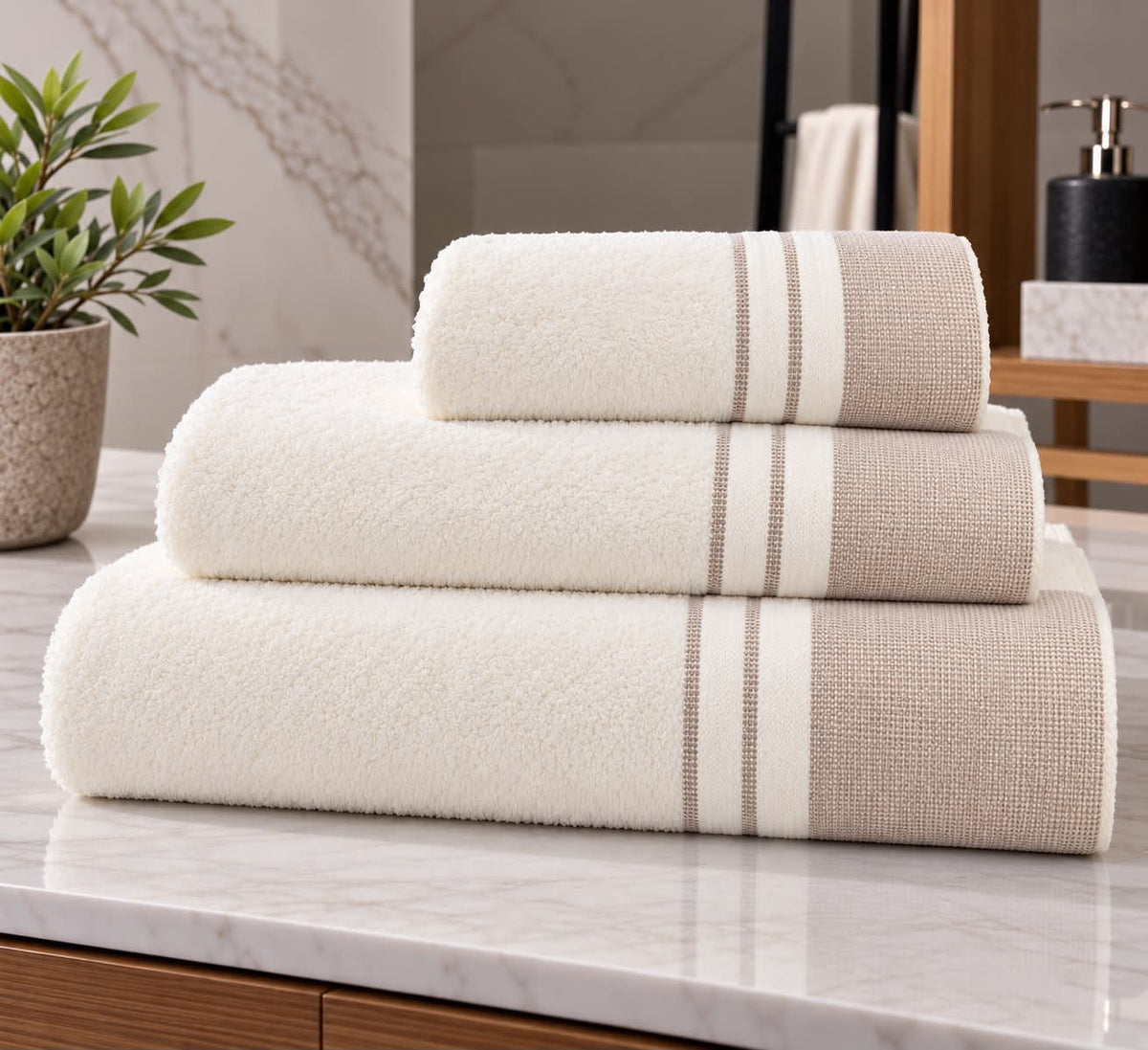 Σετ πετσέτα 3 τεμαχίων liolios home  01