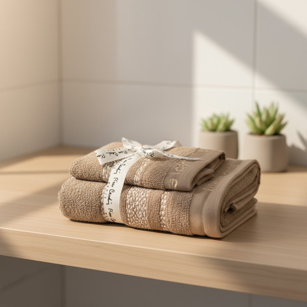 Σετ πετσέτες  2 τεμαχίων Pierre Cardin 10 χρώματα  60X100+40X60