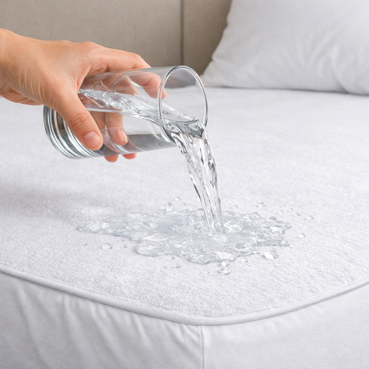 Eπίστρωμα αδιάβροχο με φάσα  95% cotton 5% polyester Pu  |Lironis